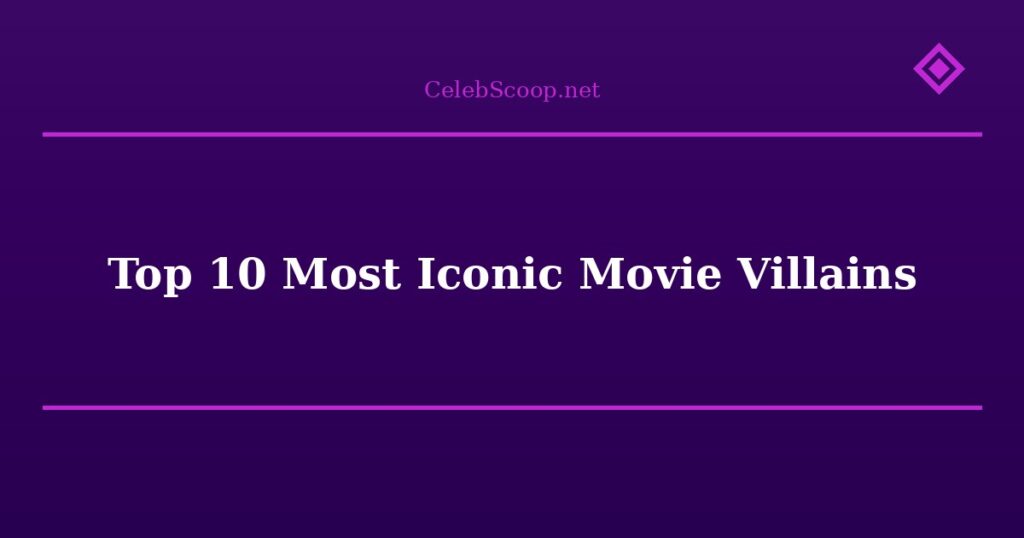 Top 10 Most Iconic Movie Villains